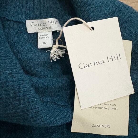Garnet Hill Fia Cashmere Cabled Sweater XS - Picture 2 of 7